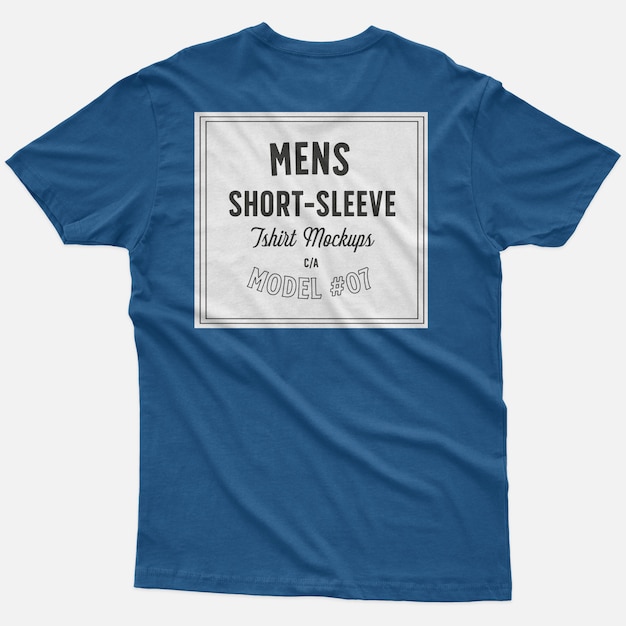 Download Mens short sleeve t-shirt mockups PSD file | Free Download