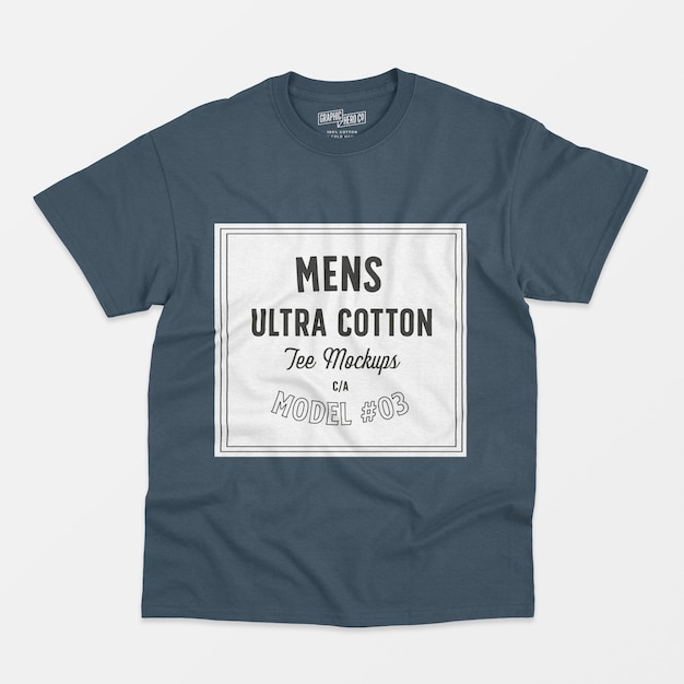 Download Mens ultra cotton tee mockup 03 PSD file | Free Download