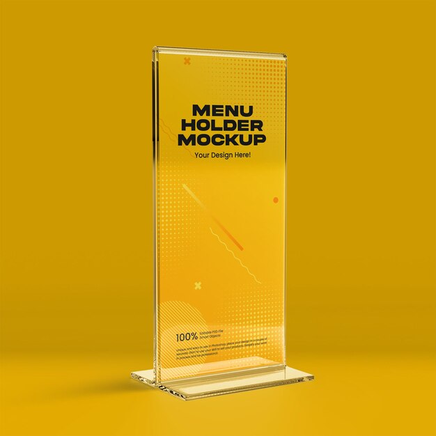Download Premium PSD | Menu holder mockup 03