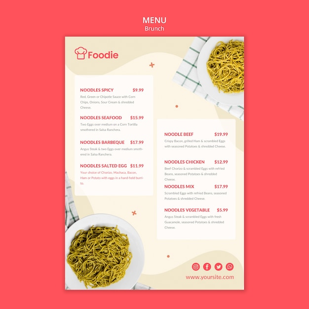 Download Menu template for restaurant | Free PSD File