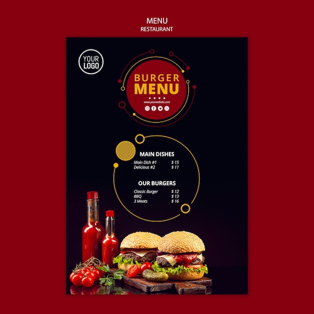 psd restaurant menu