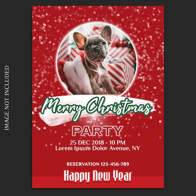 Download Merry christmas and happy new year 2019 photo mockup and ...