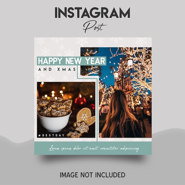 Premium PSD | Merry christmas instagram post template