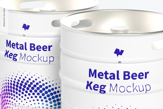 Download Premium Psd Metal Beer Kegs Mockup Close Up