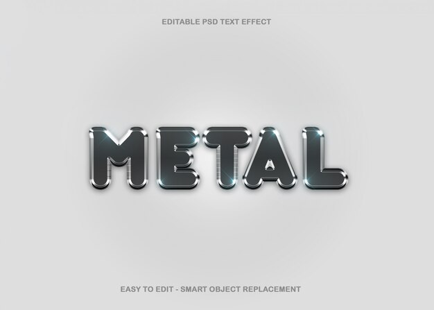 Metal Chrome Text Effect | Premium PSD File