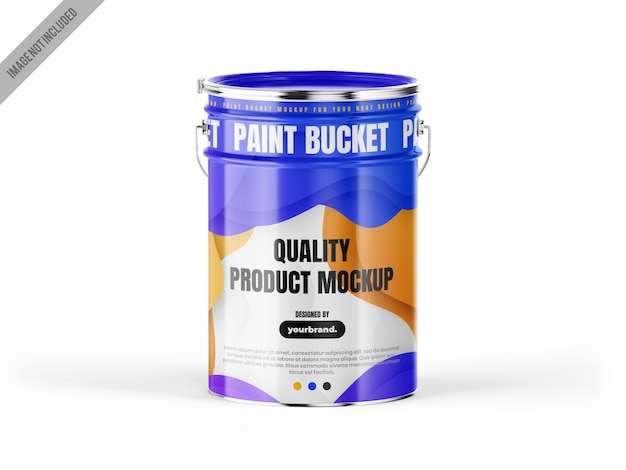 Download Premium Psd Metal Paint Bucket Mockup Tempalte