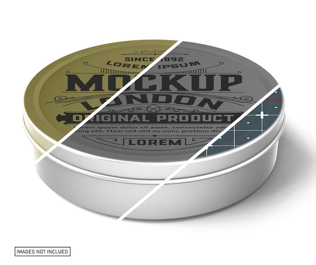 Download Premium Psd Metal Round Tin Can Mockup Front View