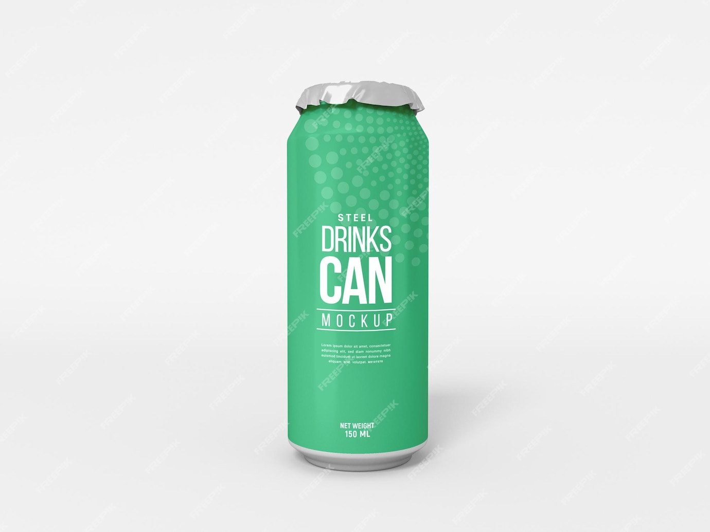 Free PSD | Metal soft drink can packaging mockup
