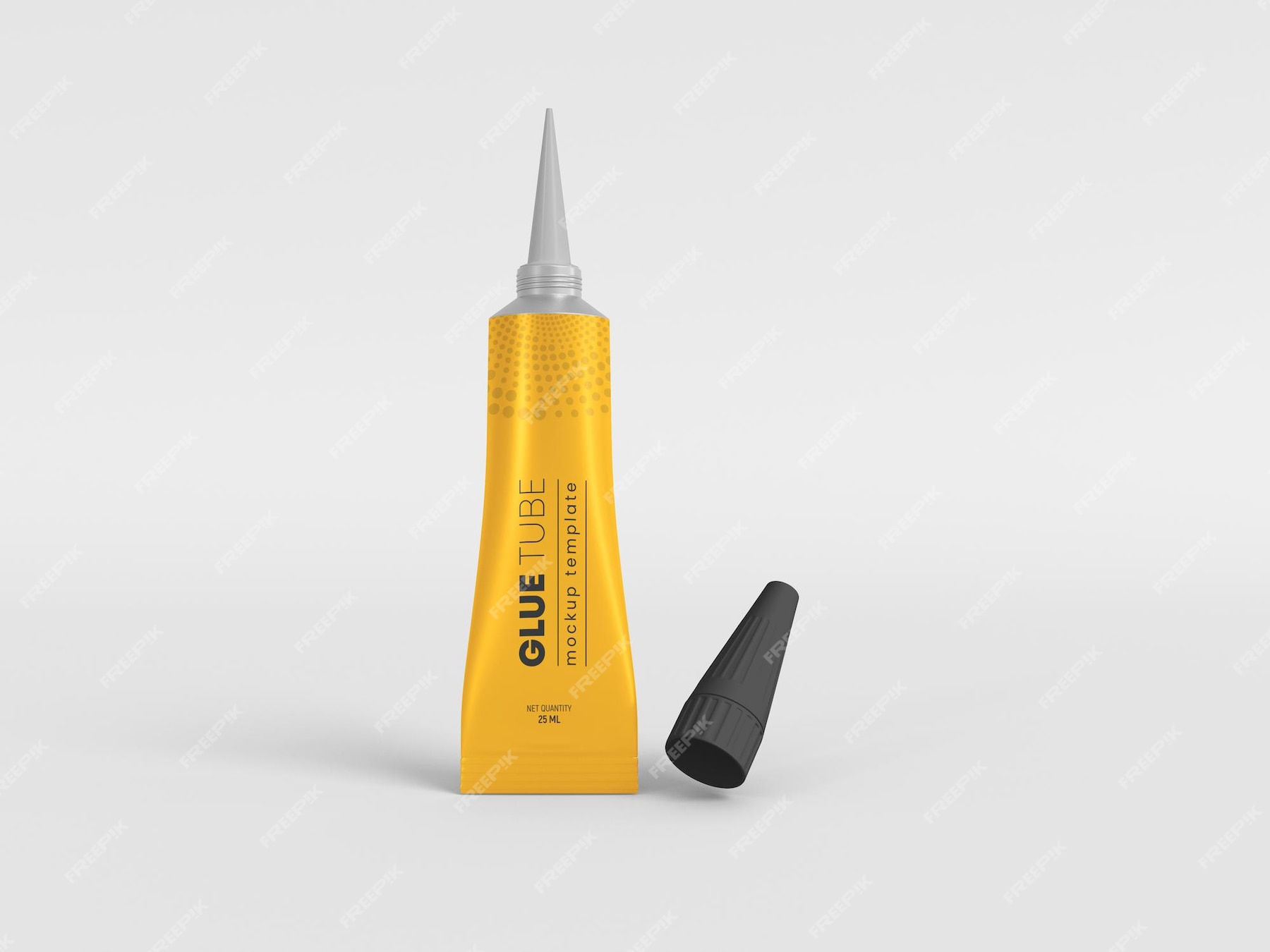 Premium PSD | Metal super glue tube mockup