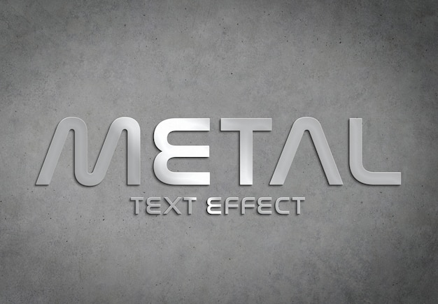 Premium Psd Metal Text Effect Style Mockup 