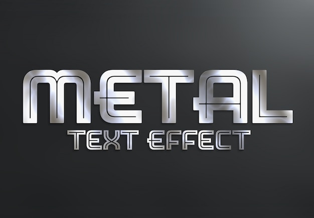 photoshop metal text style effect psd