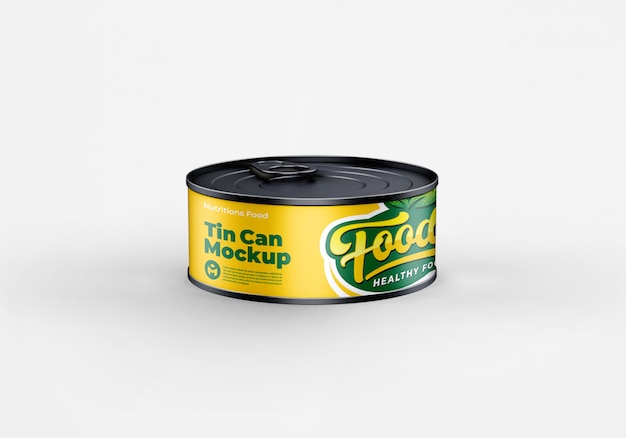 Download Premium Psd Metallic Food Tin Can Mockup Design