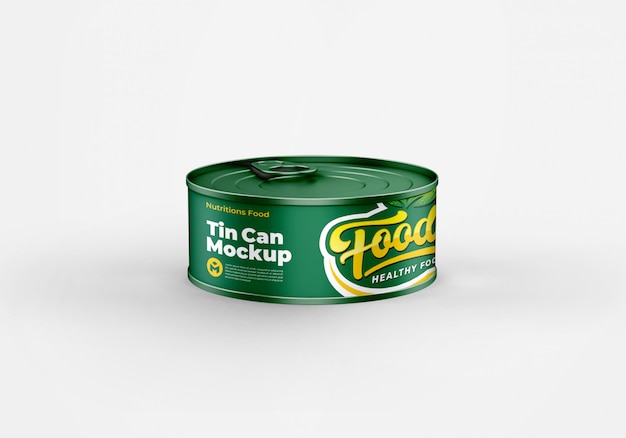 Download Premium Psd Metallic Food Tin Can Mockup Design PSD Mockup Templates