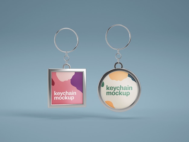 Download Metallic keychain mockup | Premium PSD File