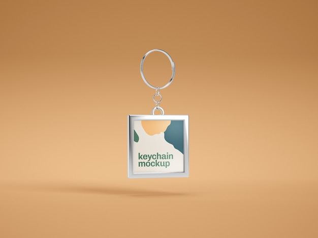 Download Metallic keychain mockup | Premium PSD File