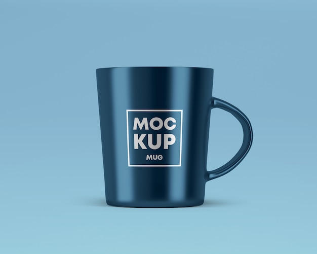 Premium PSD | Metallic mug mockup