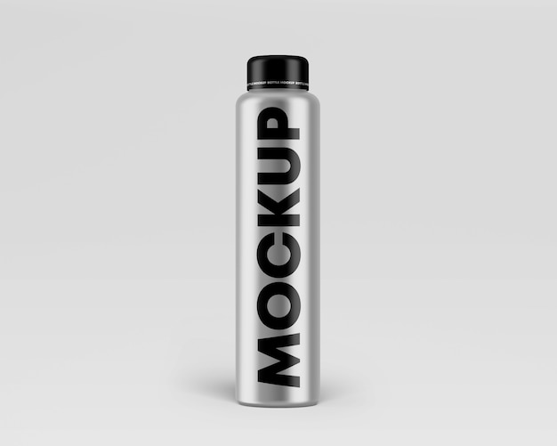 Metallic water bottle mockup | Premium PSD File