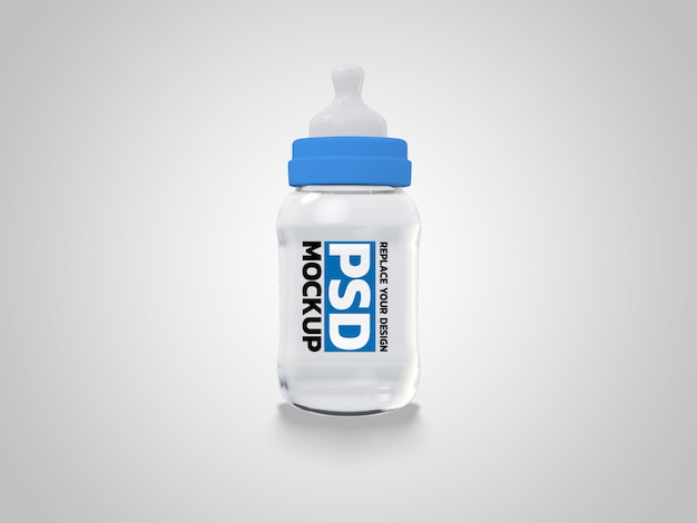 Download Premium Psd Milk Bottle 3d Rendering Mockup Design