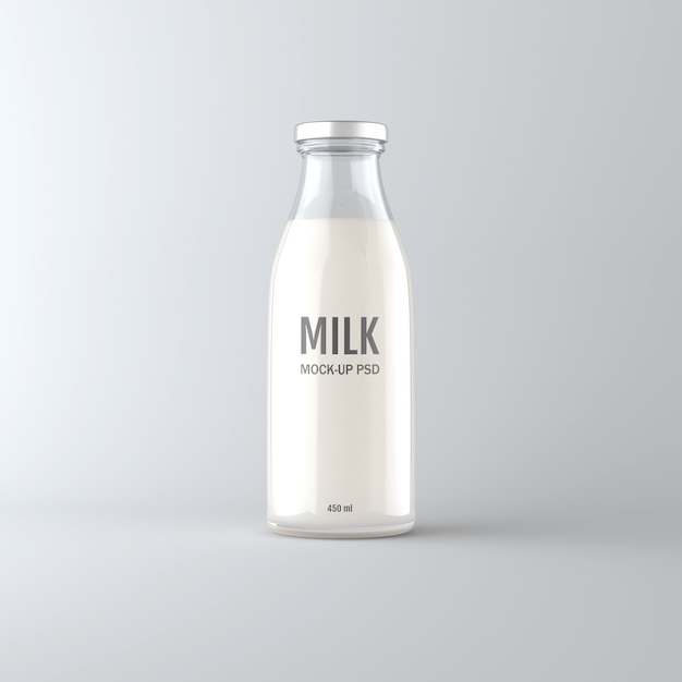 Download Premium Psd Milk Bottle Mock Up