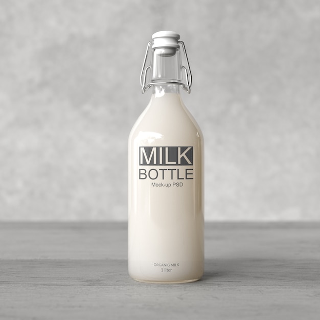 Download Premium Psd Milk Bottle Mockup