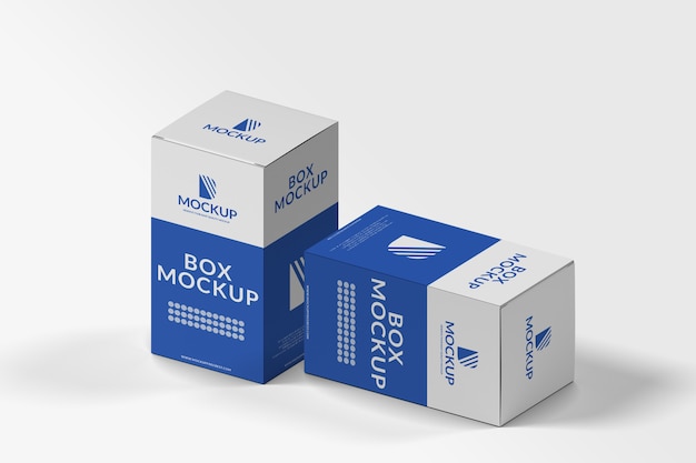 Premium PSD | Milk box mockup isolated