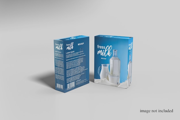 Download Premium PSD | Milk box mockup