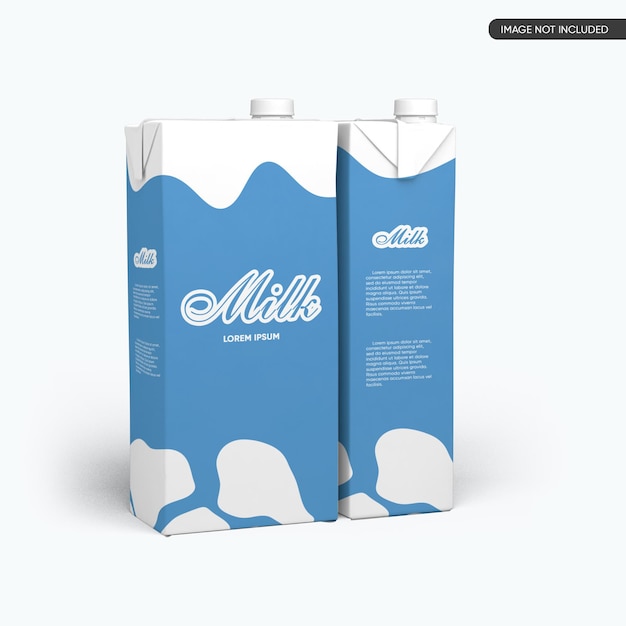 Download Premium PSD | Milk box package mockup