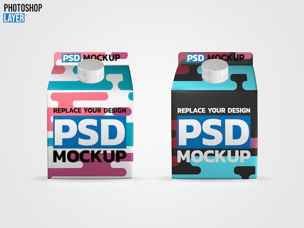 Download Milk boxes mockup | Premium PSD File