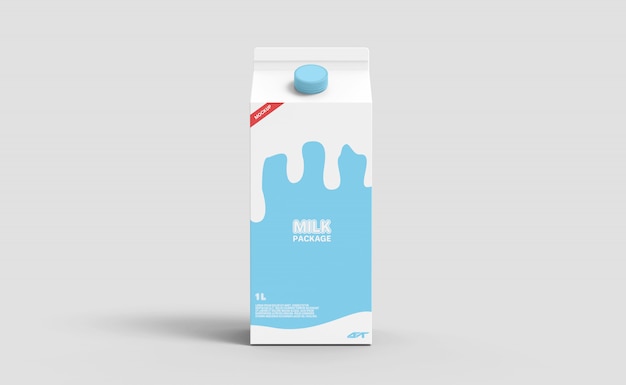 Download Premium PSD | Milk carton box mockup