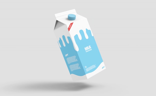 Download Premium PSD | Milk carton box mockup