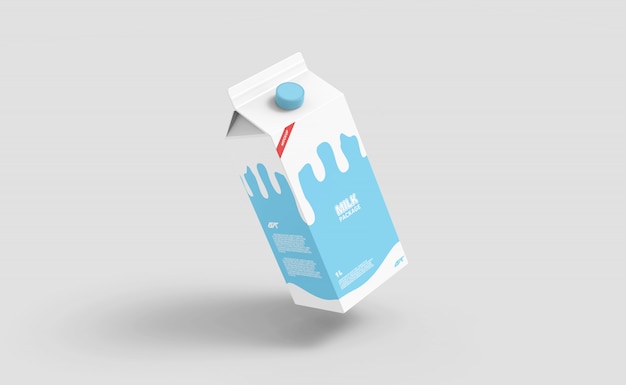 Download Premium PSD | Milk carton box mockup