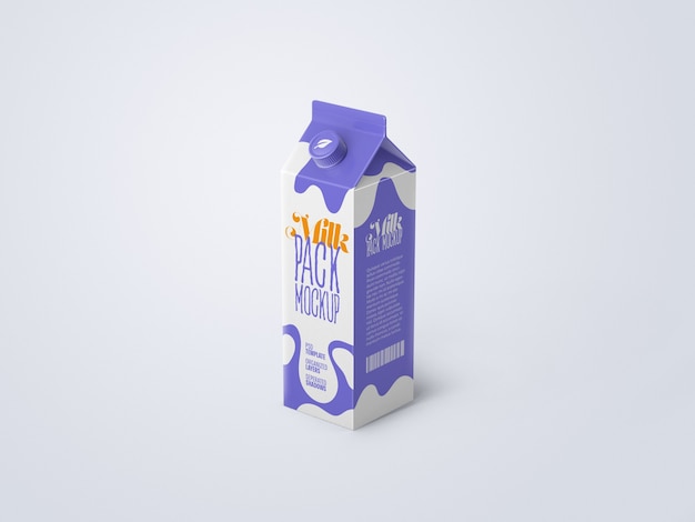 Download Premium PSD | Milk carton box mockup