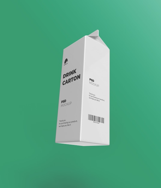 Premium Psd Milk Carton Packaging Mockup