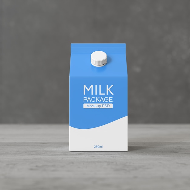 Premium Psd Milk Carton Packing Mockup
