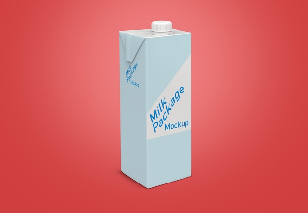 Download Premium PSD | Milk tetra package mockup