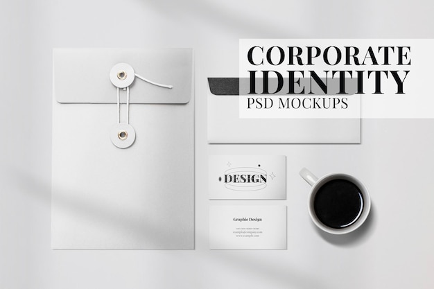 Download Free Psd Minimal Corporate Identity Mockup Psd Branding Stationery Set