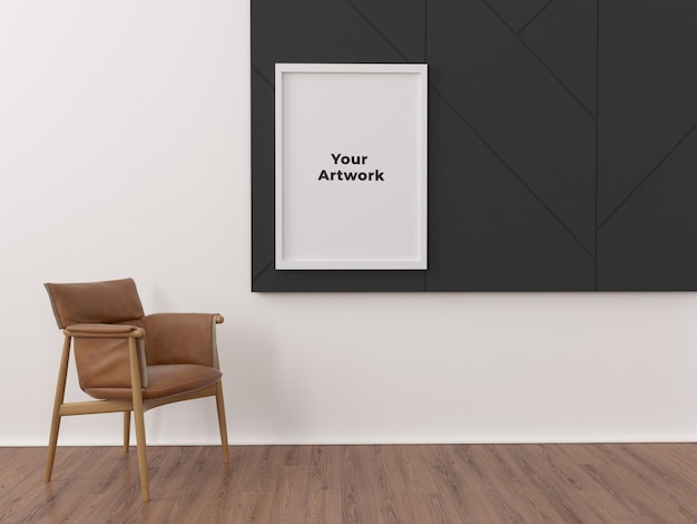 Download Premium Psd Minimal Interior Poster Or Photo Frame Mockup Yellowimages Mockups