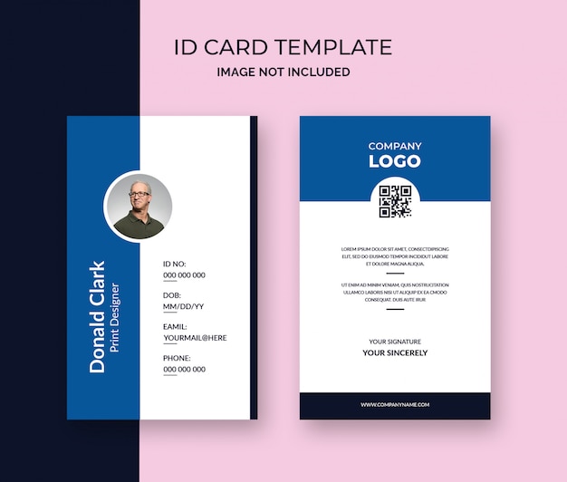 office id card template psd free download