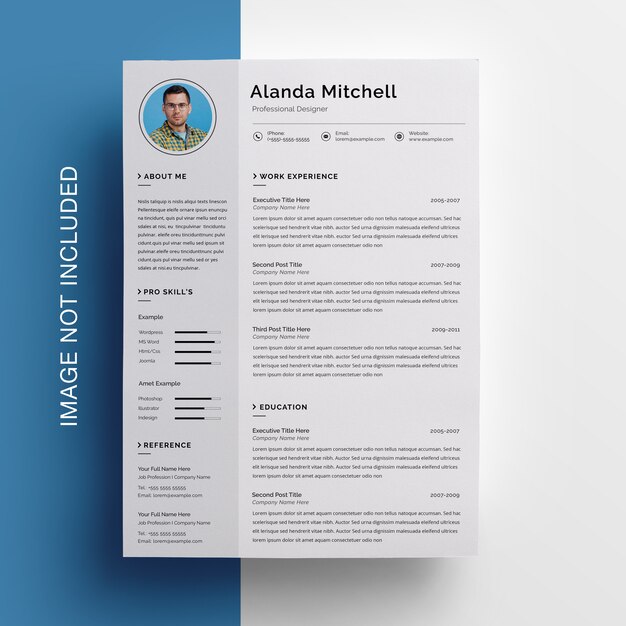free modern minimal resume template download