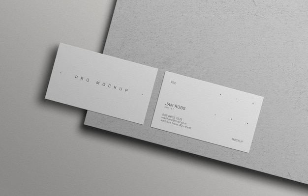 Free PSD | Minimal white business card mockup