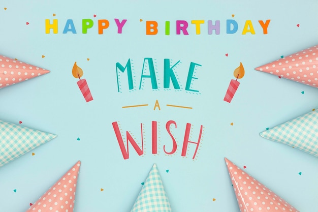 Download Mock-up happy birthday message PSD file | Free Download