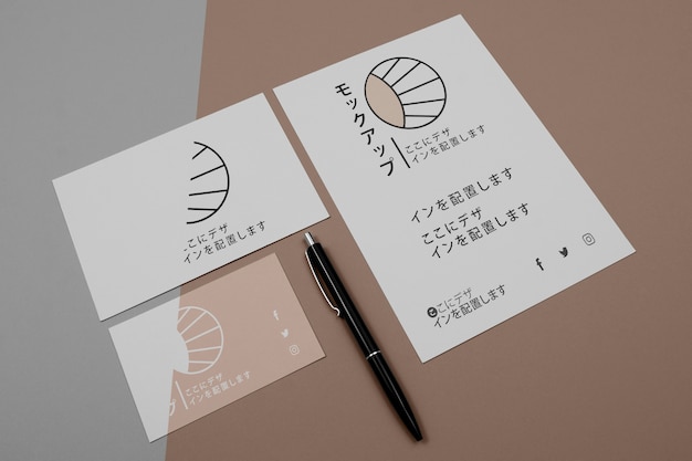 Download Free PSD | Mock-up for japanese business company on documents