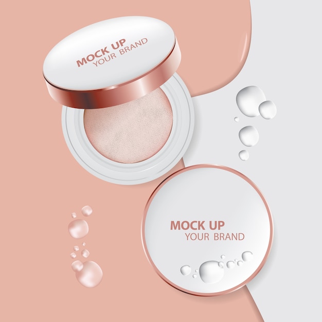 Download Mock up makeup cushion powder template | Premium PSD File