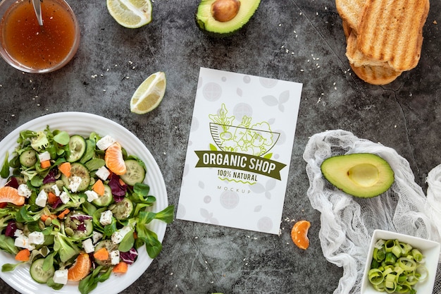 Download Free Psd Mock Up Salad For Lunch At Work