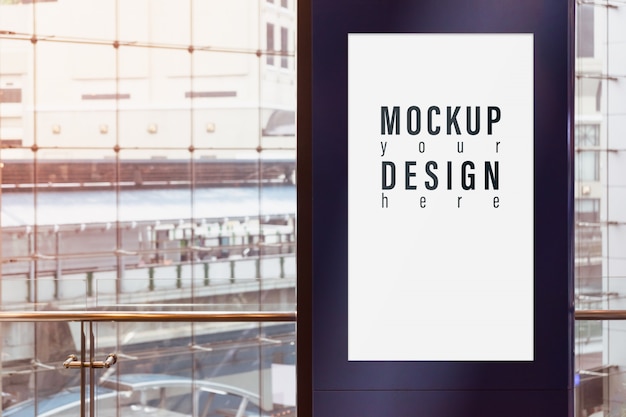 Download Premium PSD | Mock up of vertical billboard