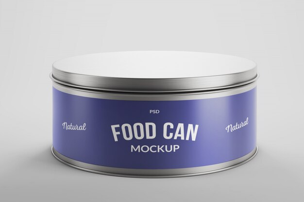 Download Mockup of aluminium food tin can product packaging ...