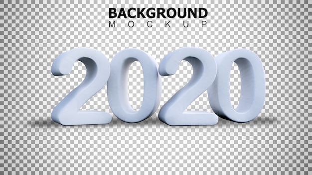 Download Mockup background for 3d rendering white plastic text 2020 ...