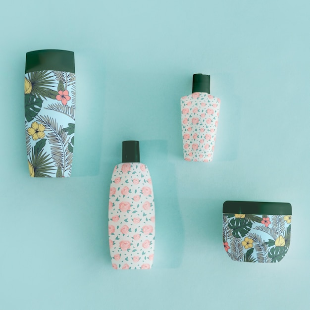 Free Beauty Product Ai And Psd Mockup Cosmetics Set