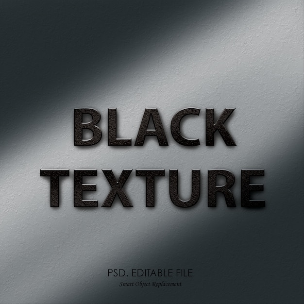 Download Mockup black 3d text effect | Premium PSD File