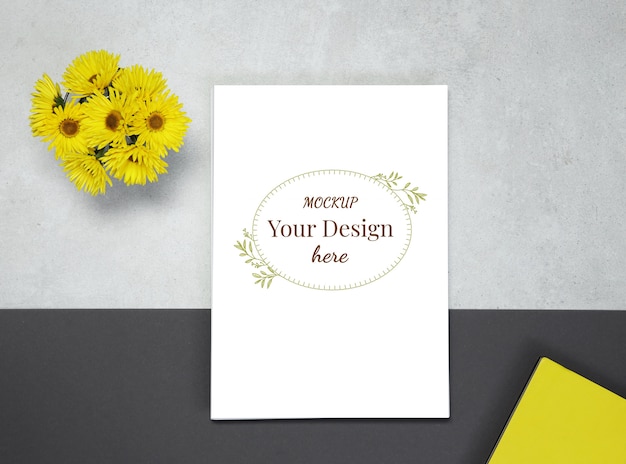 Download Premium PSD | Mockup blank on grey black background with ...